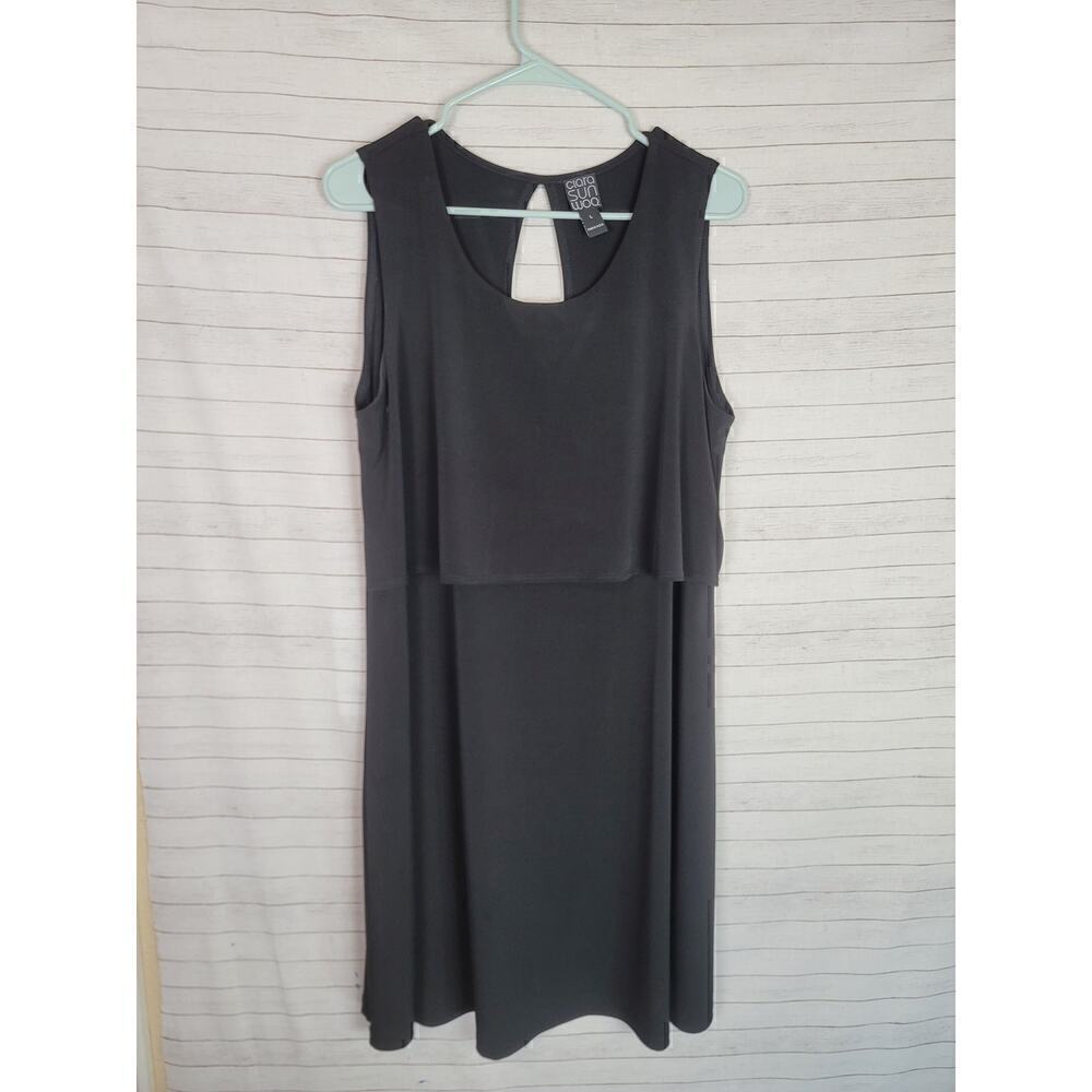 CLARA SUNWOO BLACK JERSEY DRESS, SZ LARGE